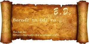 Bernáth Dóra névjegykártya